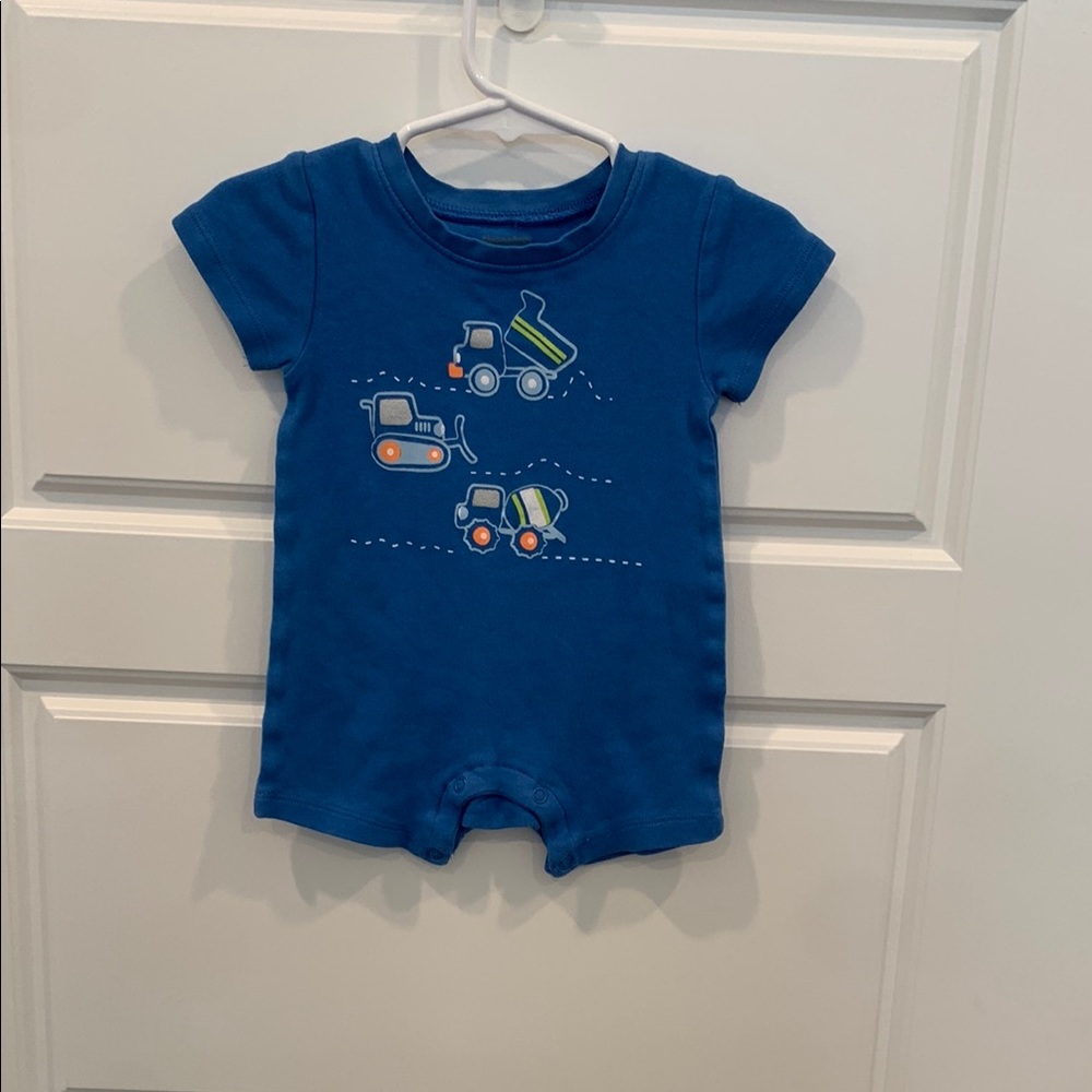 🌺 Blue Construction Vehicle Bodysuit
